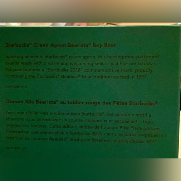 Starbucks 2016 Barista Bear - limited edition - brand new in box - Picture 4 of 7